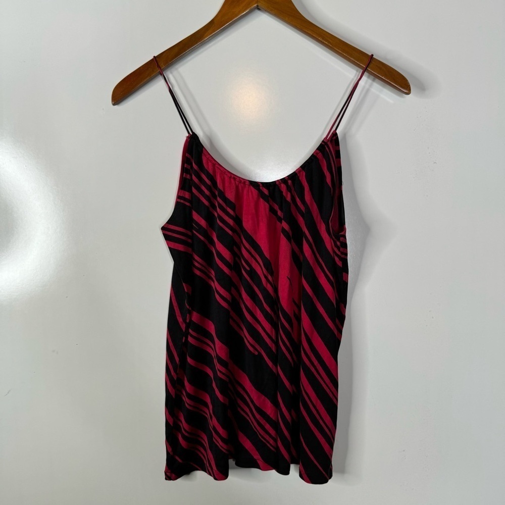 Tucker‎ Silk Blend Striped Spaghetti Strap Tank Top Size Small